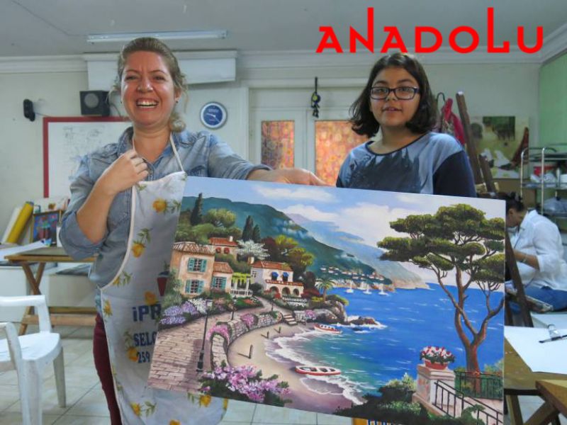Yağlı boya Manzara Çalışan Hobi Grupları Çukurovada